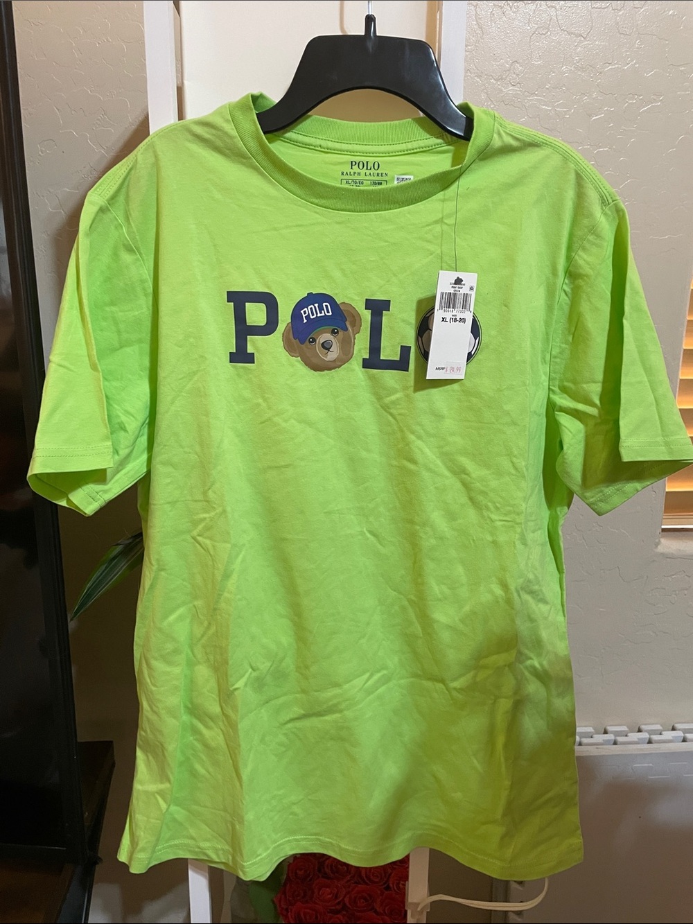 Polo by Ralph Lauren Kids' Neon Green Graphic Tee